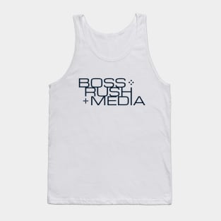 Boss Rush Media Logo Word Blue Tank Top